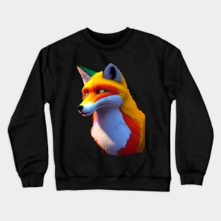 CONFUSED PRETTY FOXES HEAD LOOKING LEFT Crewneck Sweatshirt